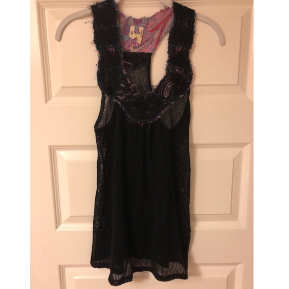 Free People black mesh tank - Picture 1 of 4